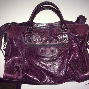 MORE PICS!! Balenciaga Chèvre Classic City Violet